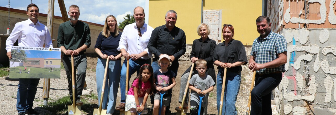 Spatenstich für Kindergarten Gneixendorf