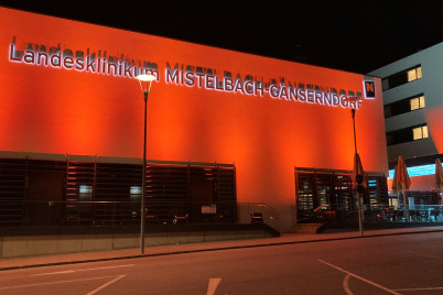 Landesklinikum Mistelbach-Gänserndorf	leuchtete orange am Welttag der Patientensicherheit