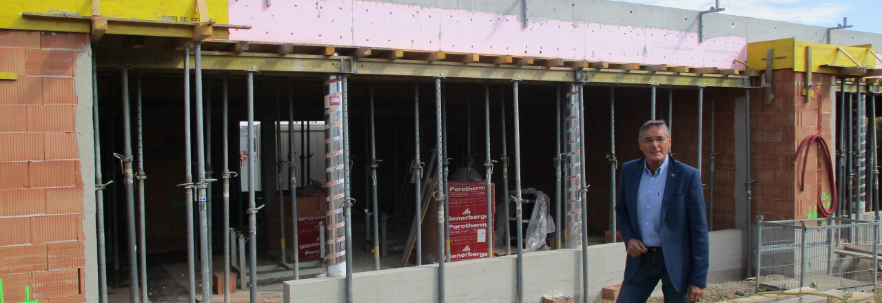 Baufortschritt für den Neubau der Tagesbetreuungseinrichtung 