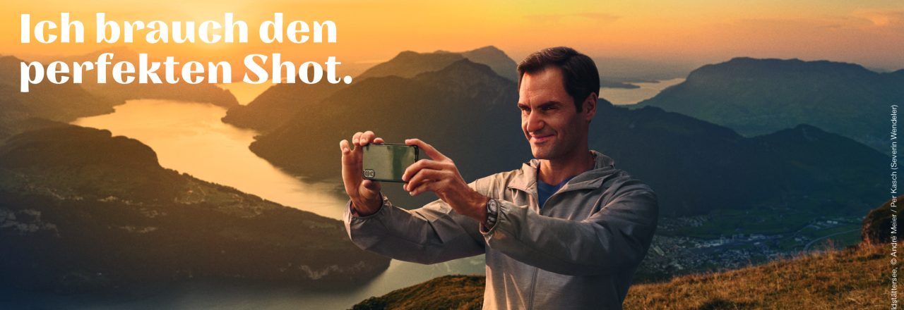 Roger Federer im Team mit Schweiz Tourismus