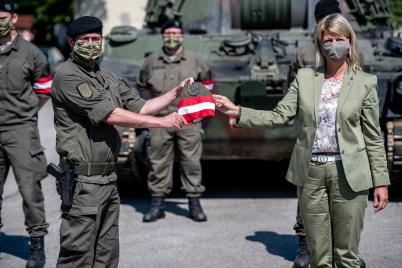 Verteidigungsministerin Klaudia Tanner gibt Startschuss für Milizeinsatz in Mistelbach